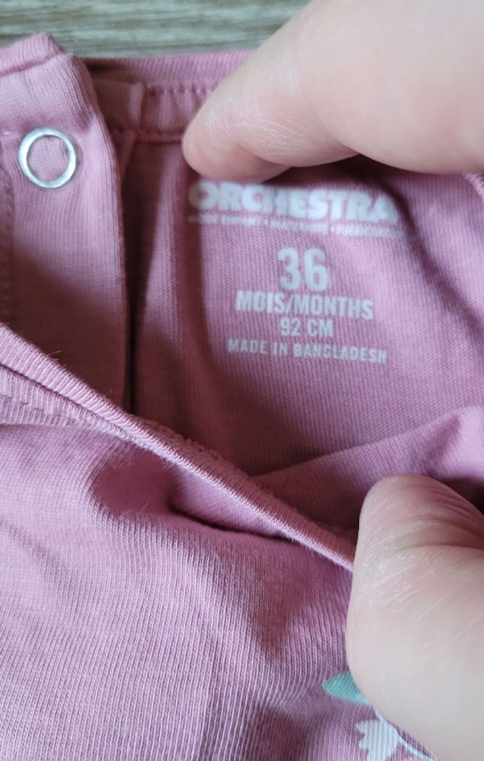 Lot de 2 t-shirts manches longues à fleurs taille 36 mois - photo numéro 9