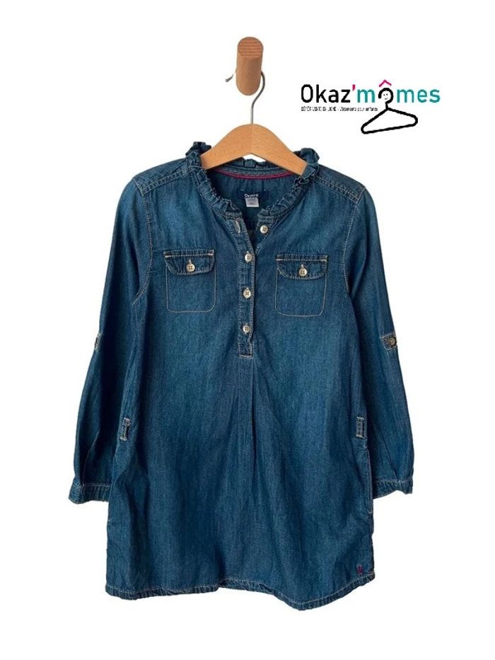 Robe à manches longues en jean bleu denim - Okaïdi 6 ans (116cm)