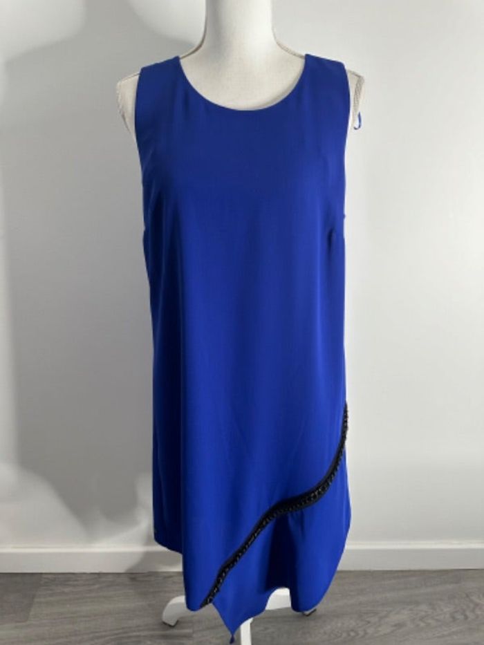 Robe asymétrique bleue électrique noire Trend by Captain Tortue T40 L