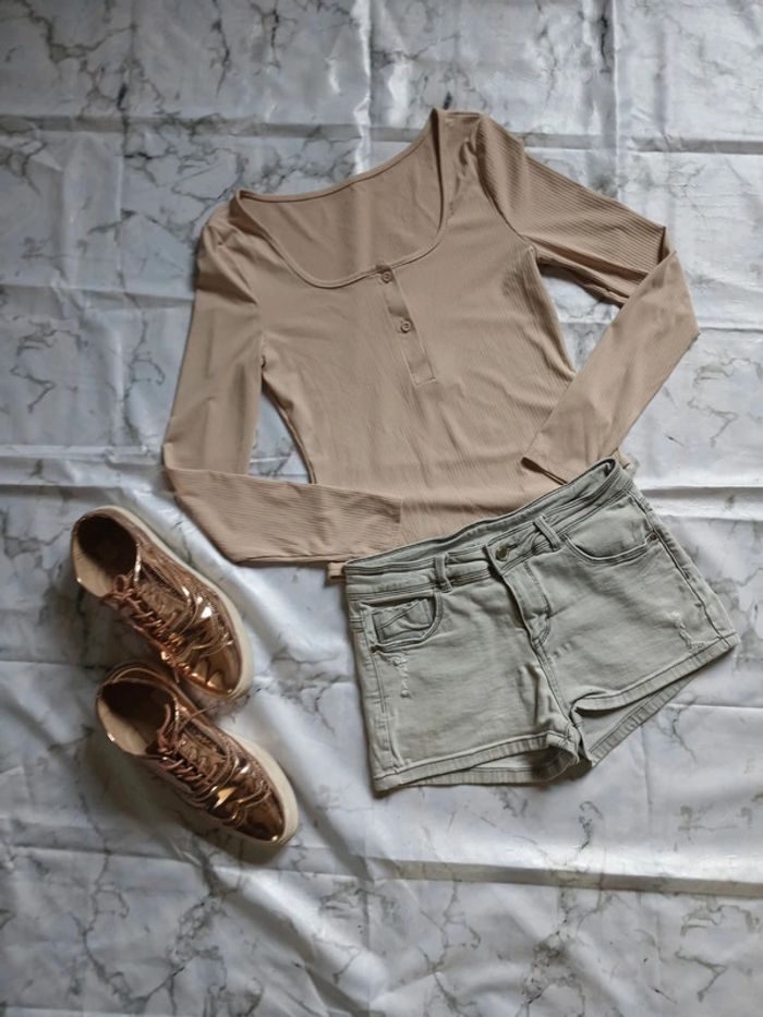 Bodie femme beige Shein taille M