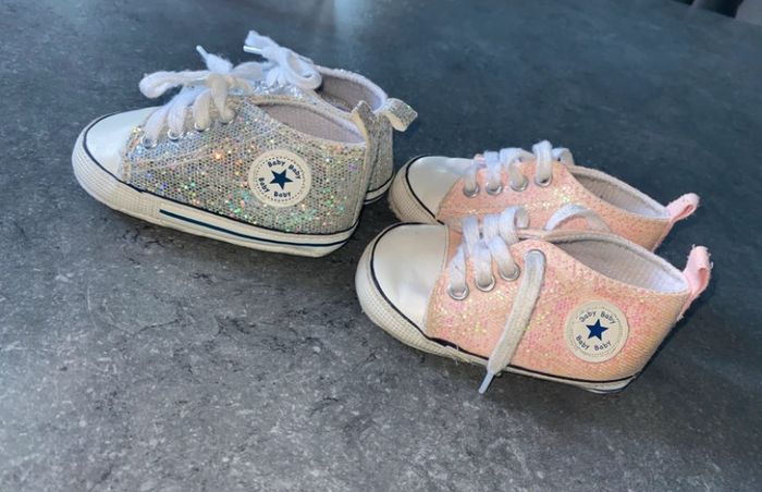 basket pailleté, style converse - photo numéro 5