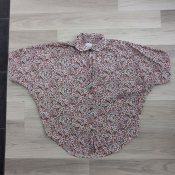 Chemise femm vintage à motifs à manches longues taille S