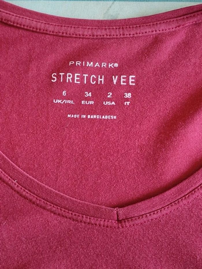 Haut rouge à manches longues - Taille 34 - Primark - photo numéro 3