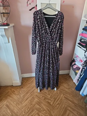 Robe longue rose t46