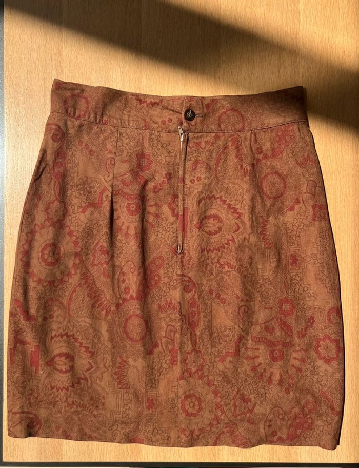 Mini jupe crayon - vintage skirt 70's/ folk inspired - photo numéro 10