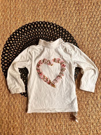 Sous pull écru cœur