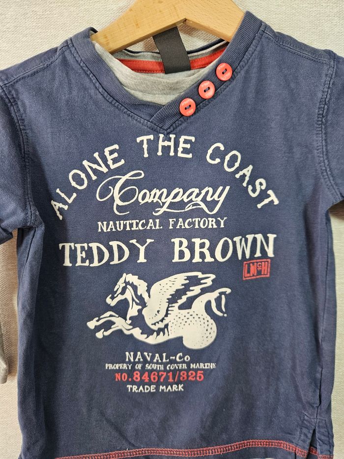 T-shirt manche longue teddy brown 26 mois - photo numéro 2