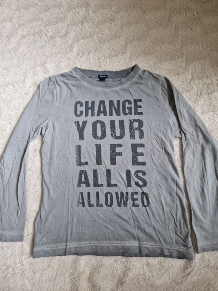 T-shirt manches longues Kiabi 8 ans