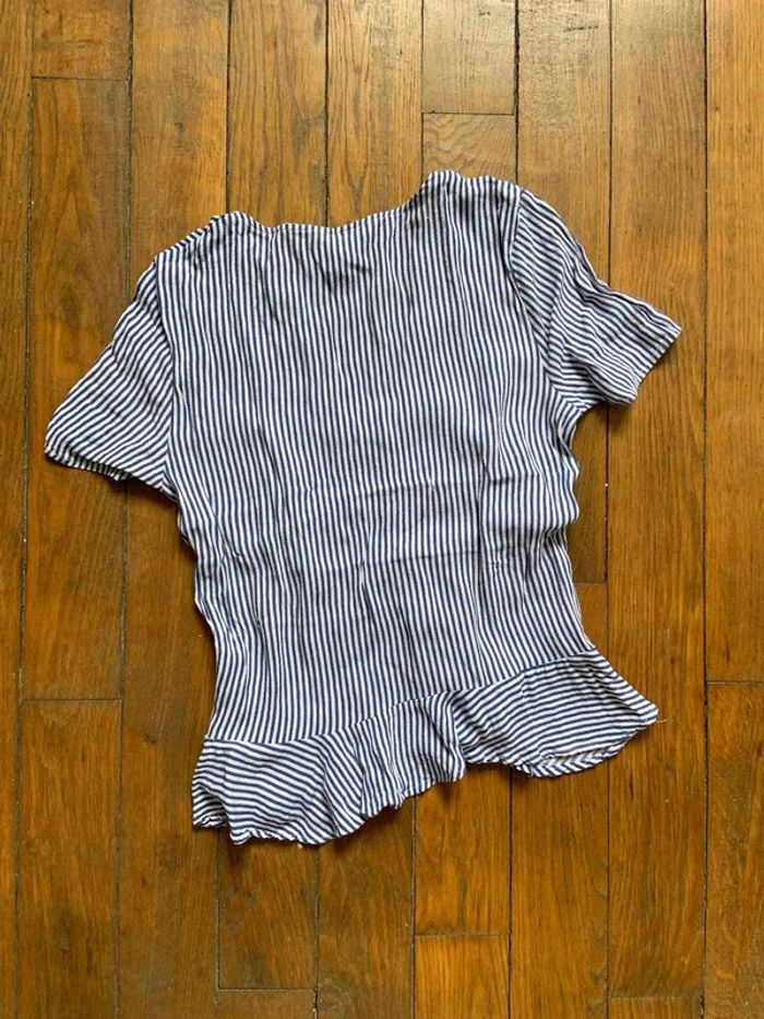 Blouse bleue décolleté H&M taille 38 m - photo numéro 6