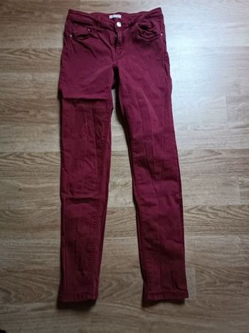 Pantalon slim bordeaux Cache cache 40