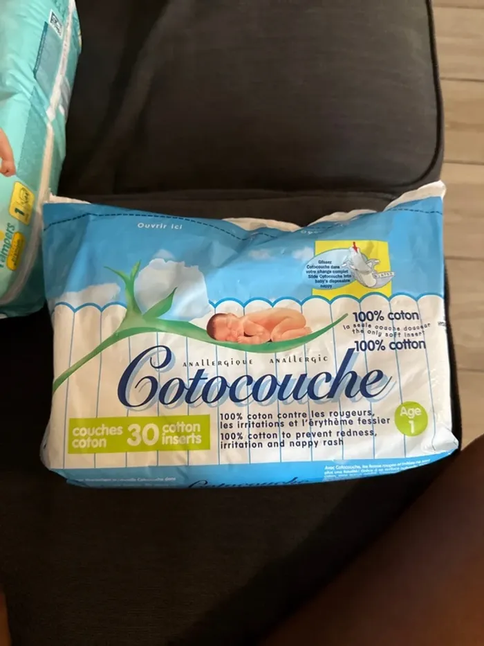 Cotocouche 💯 coton taille 1 pour couches