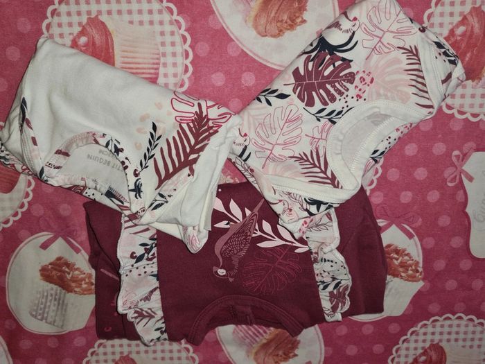 Ensemble 3 pièces petit béguin 3 mois - photo numéro 9