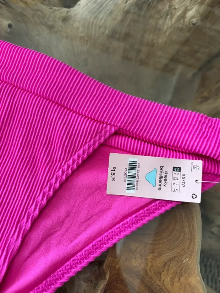 Bas de maillot de bain Ardene swim rose fushia cheeky brésilienne - photo numéro 4