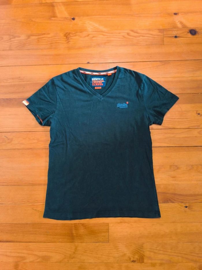 Polo/T-shirt Superdry - Col V - Noir - Taille M - photo numéro 3