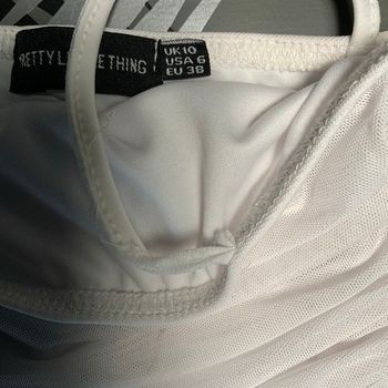 Body blanc drapé devant taille S