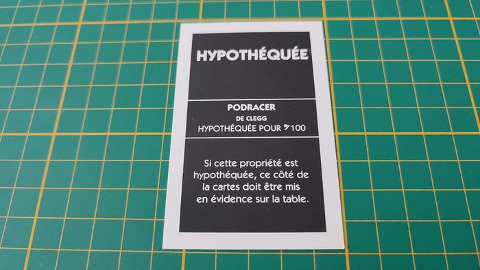 Propriété Podracer de Clegg pièce détachée jeu de société Monopoly Star Wars épisode 1 #A81 - photo numéro 2