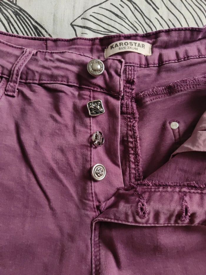 Pantalon karostar prune - photo numéro 3