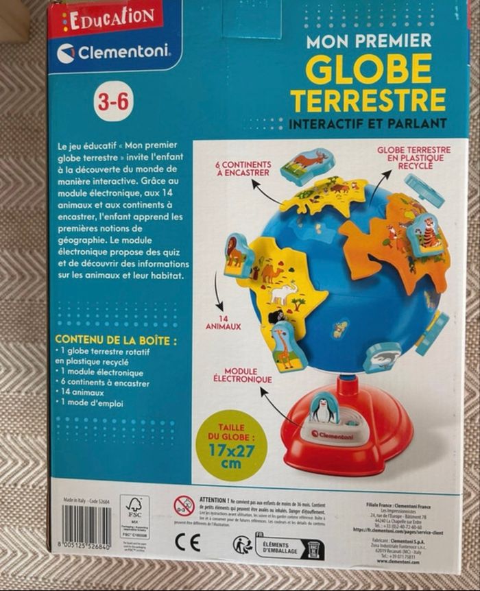 Mon Premier Globe Terrestre Interactif Clémentoni – Neuf - photo numéro 2