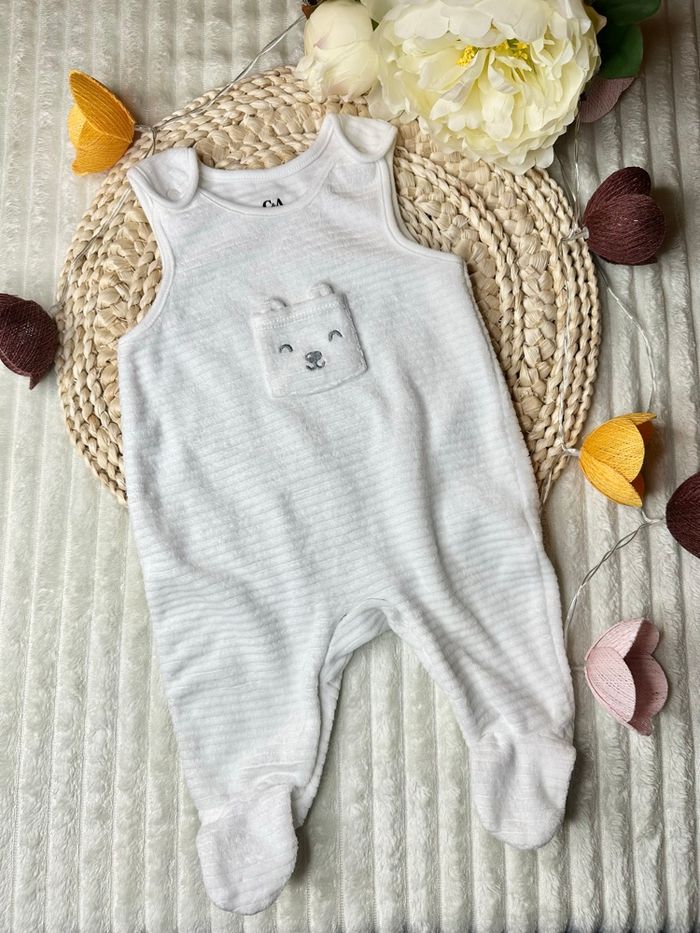 Ensemble 2 pièces blanc C&A 2-3 mois - photo numéro 6