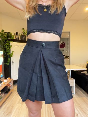 Jupe portefeuille noir épaisse La Redoute