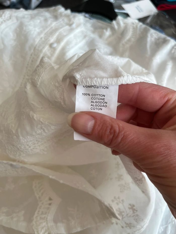 Chemise blanche à broderie anglaise - photo numéro 5