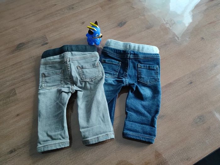 2 jeans bleu et gris - photo numéro 4