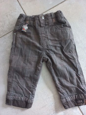 Pantalon marron chaud Sergent Major 12 mois