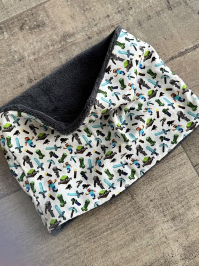 Snood tour de cou cache cou enfant Minecraft plusieurs taille et motifs au choix