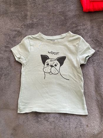 T-shirt vert, sauge 3 ans