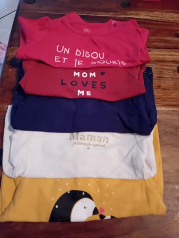 Lot 5 tee shirt fille 