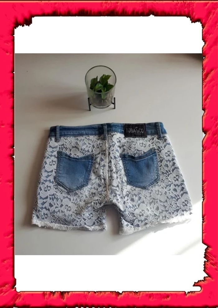 Mini short a dentelles taille M/38 - photo numéro 2