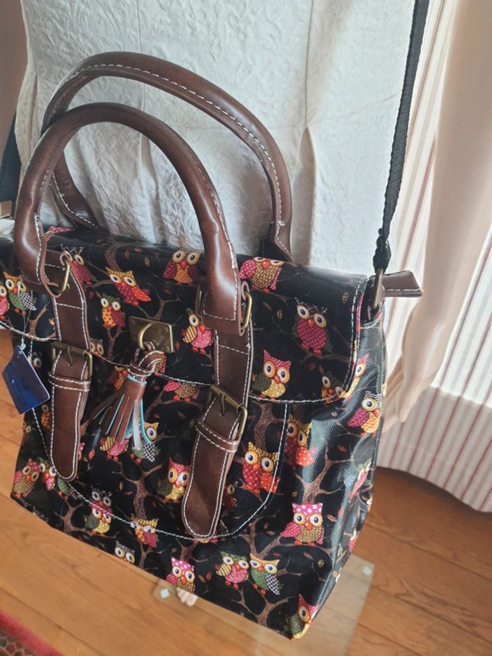 Jolie Sac à main noir/marron Mfhandbags neuf - photo numéro 4