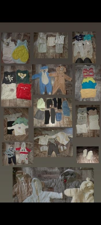 VEND LOT DE VETEMENTS BÉBÉ ( GARÇON )  0/3  - 3/6 MOIS