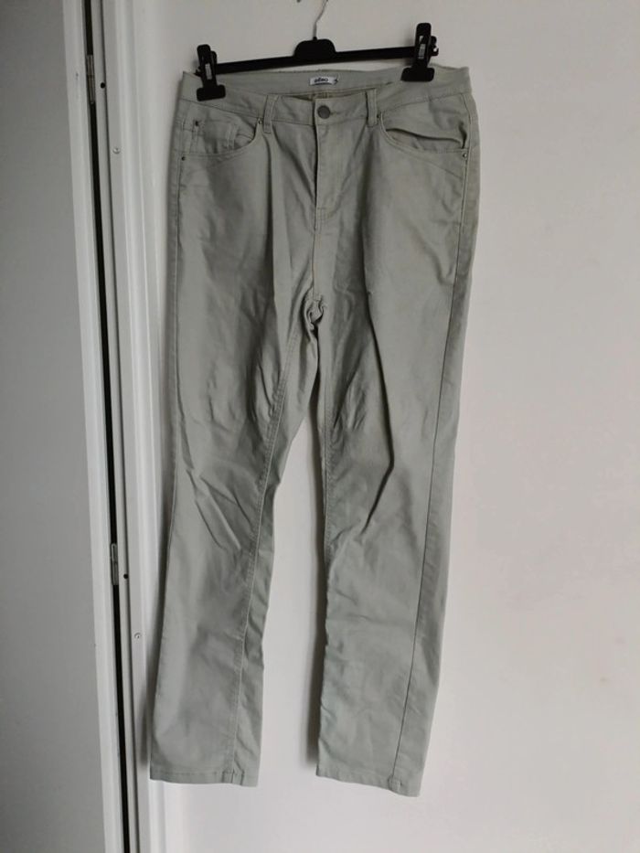Pantalon droit femme vert clair Gémo Taille 42 – Très bon état