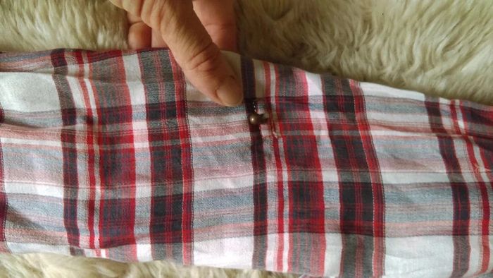 Chemise femme à carreaux à manches longues T42 - Camaieu - photo numéro 6