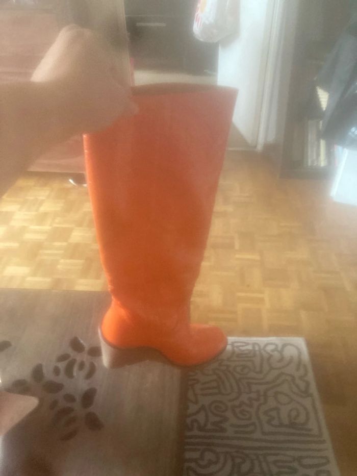 Bottes vintage T 37 - orange - photo numéro 7