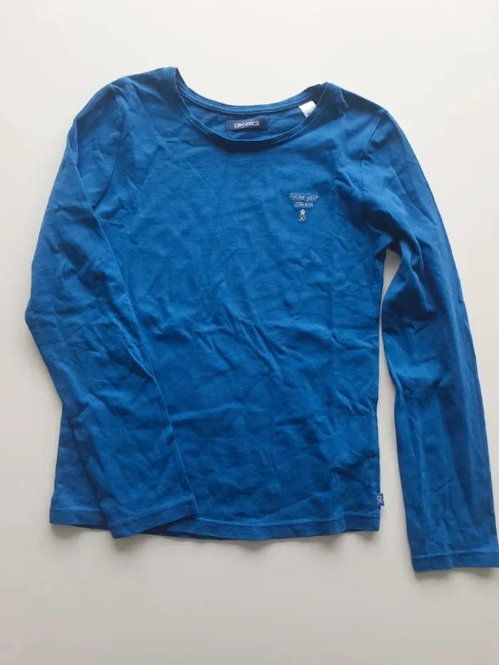 Tee-shirt bleu Okaïdi 8 ans