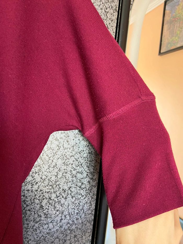 Pull col roulé bordeaux - photo numéro 2