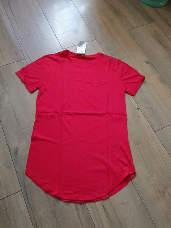 T-shirt uni rouge en coton pour homme manches courtes M MTX