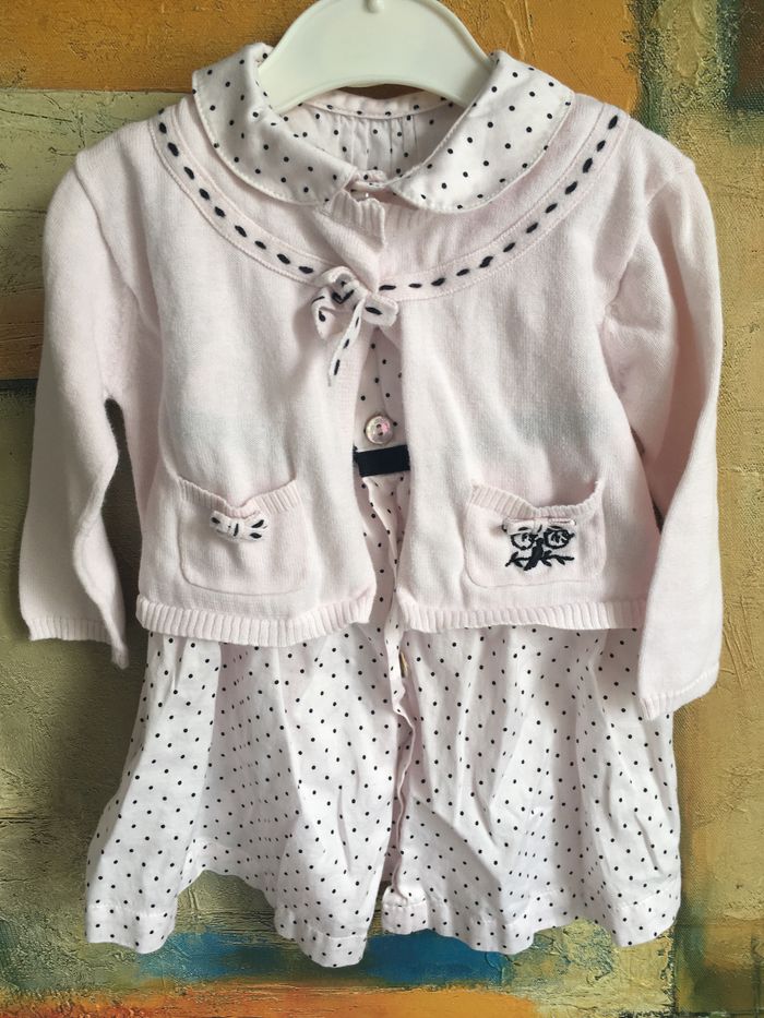 Ensemble gilet et robe Tartine et Chocolat 6 mois - photo numéro 5