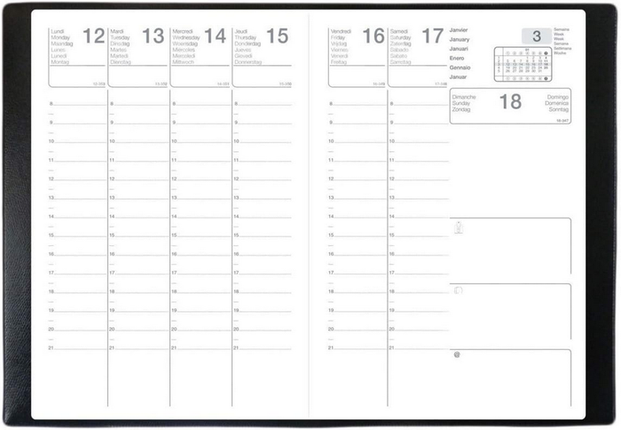 Exdi - Agenda Semainier Calypso - Format 10 x15 cm - photo numéro 2