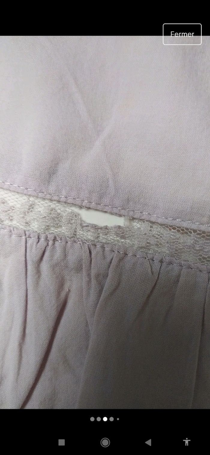 blouse Tunique couleur lilas avec broderie 10 ans Cyrillus - photo numéro 3