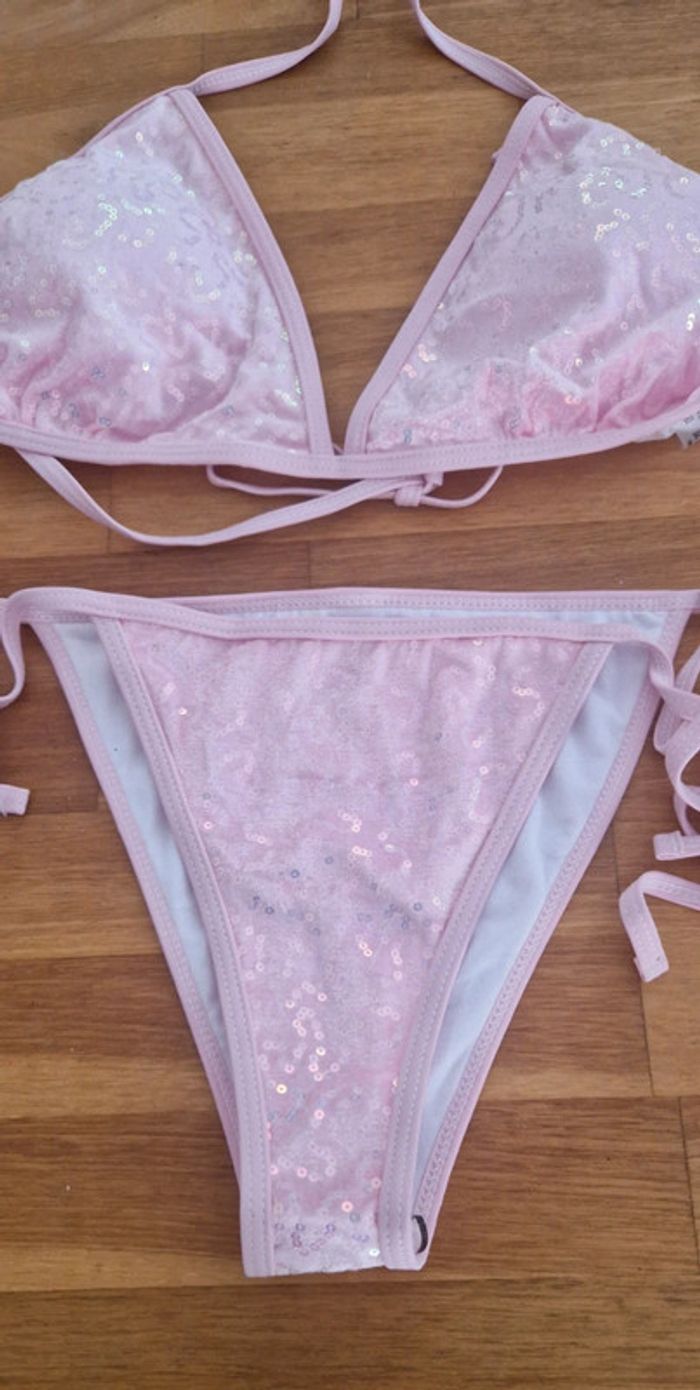 Ensemble maillot de bain rose shien - photo numéro 2