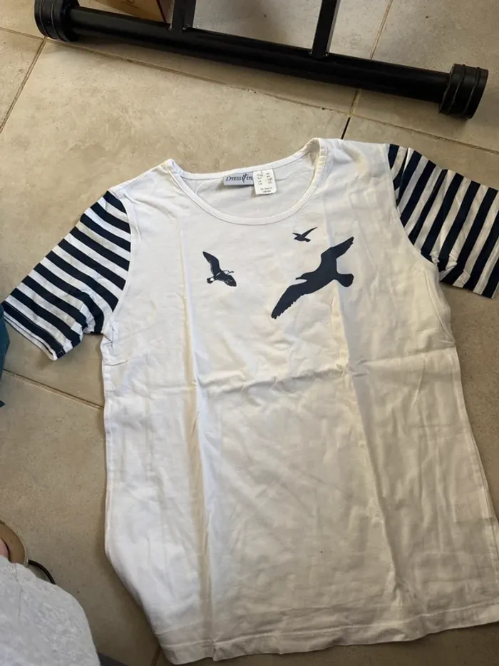 Haut Dress In - Taille 44 marinière - plage - photo numéro 2