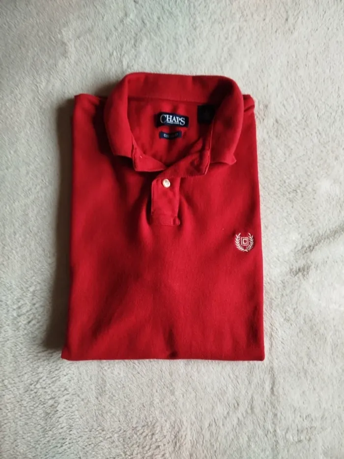 Polo Chap'S by Ralph Lauren rouge taille M - photo numéro 4