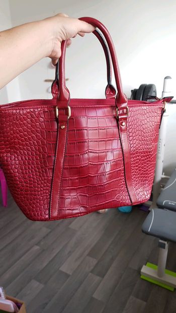 Sac croco rouge NEUF