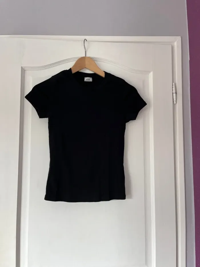 Lot 2 t-shirts près du corps – Pimkie – Taille S – Noir & Jaune/Orange - photo numéro 2