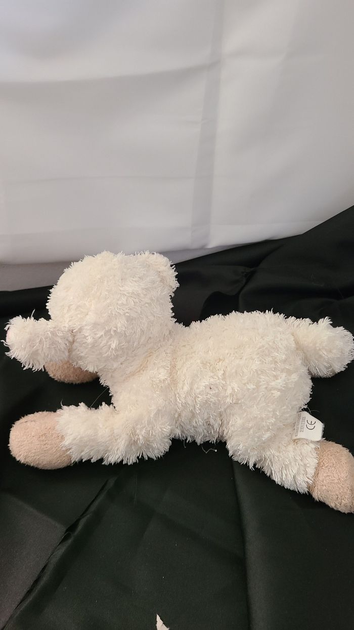 Peluche doudou Mouton Agneau blanc beige oreilles roses Maison du Monde - photo numéro 4