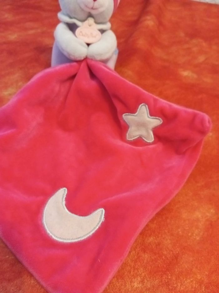 Doudou mouchoir Chat gris Baby nat' - photo numéro 3