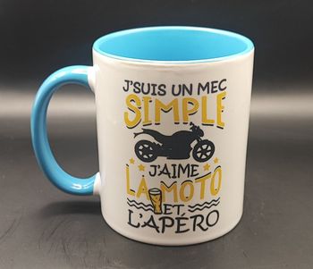 Mug bleu motard